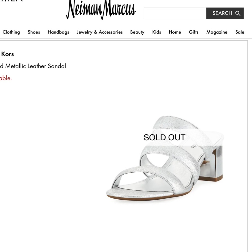 Michael Kors Paloma silver metallic mules - Picture 11 of 13